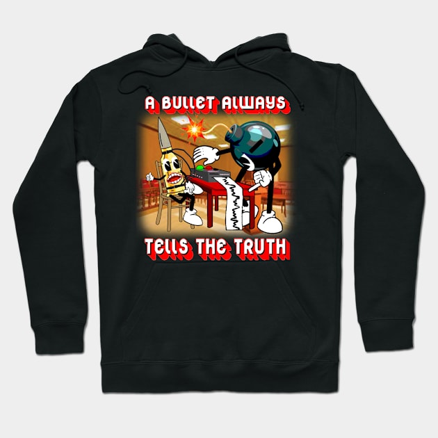 Bullet Cartoon Retro Hoodie by richercollections